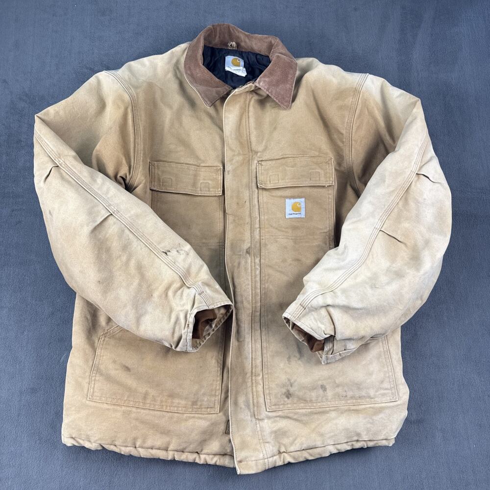 Vintage Carhartt Detroit Duck Canvas Jacket Men’s 52 Union USA Distressed